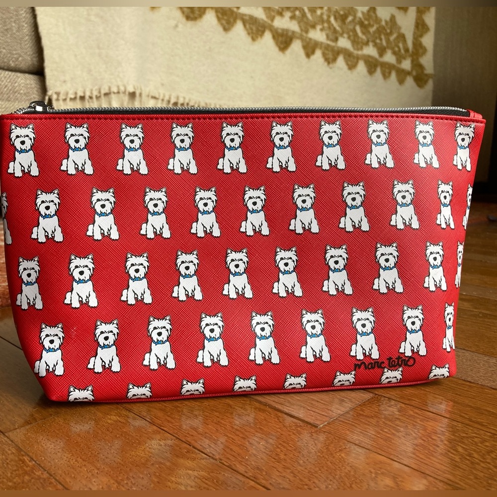 Marc Tetro Westie Zipper Pouch new without tags